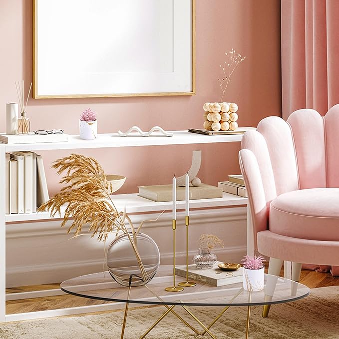 Pink artificial succulent desk accessories for women