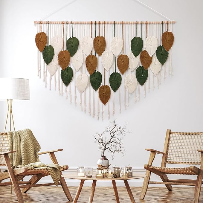 natural cotton macrame tapestry for bohemian home decor