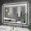 Modern front and backlit LED vanity mirror for USA bathroom interiors