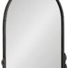 modern black bathroom mirror with arched design
