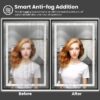 48x36 black frame LED bathroom mirror with double lighting and anti fog feature