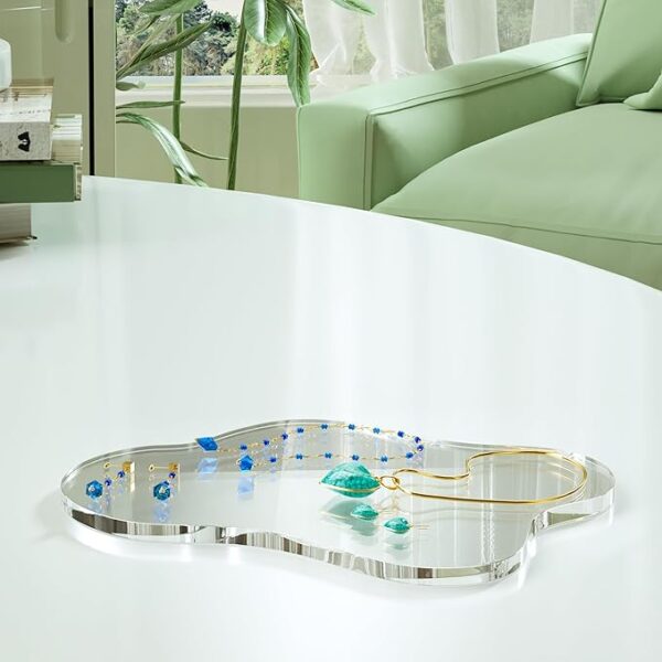 Clear luxury irregular acrylic coaster heat resistant table protector