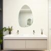 Contemporary teardrop wall mirror for modern bathroom décor