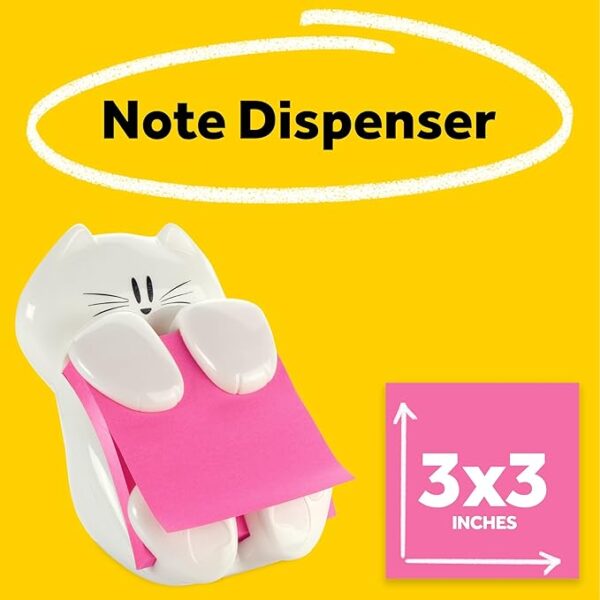 Cute cat sticky note dispenser for home office organization