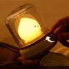 Green flameless candle lamp safe night light for bedroom