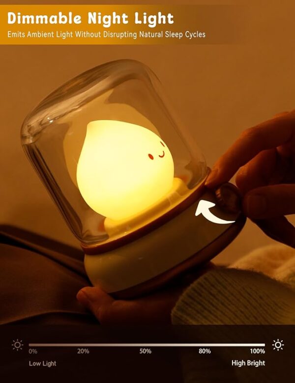 Green flameless candle lamp safe night light for bedroom