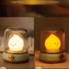 Green kerosene style LED candle lamp cozy room lighting