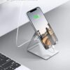 Silver desk smartphone stand with stable design