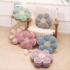 Soft blue daisy pillow decorative sofa cushion