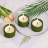 green citronella patio candle set