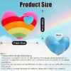 Colorful rainbow heart stuffed pillow room decor