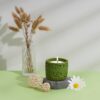 green decorative citronella candle garden