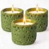 green citronella outdoor candles patio decor