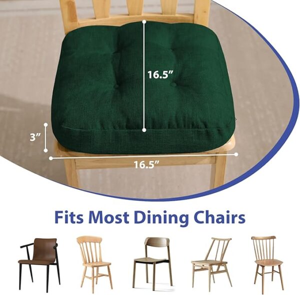 Green soft dining chair seat pad