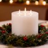 large unscented pillar candle home decor