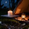 long burning pillar candle centerpiece