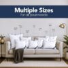 Fluffy White Throw Pillow Inserts 18x18 Pack of Four