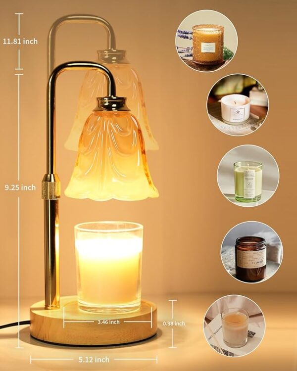 off white dimmable candle warmer lamp with bulb