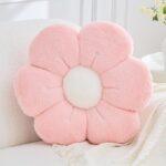 Pink flower shaped pillow cute decorative daisy cushion