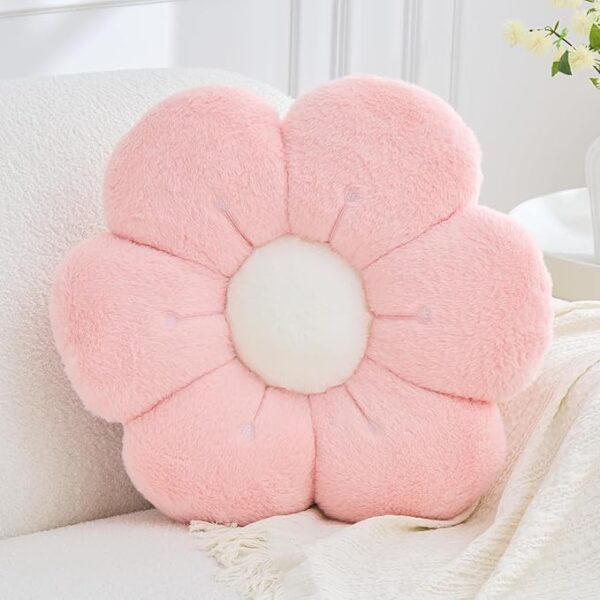 Pink flower shaped pillow cute decorative daisy cushion