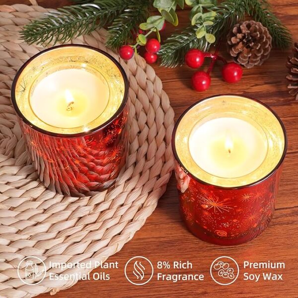 red soy vanilla candle decorative jar