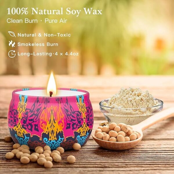 relaxing scented candles home decor set
