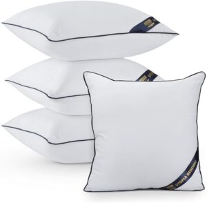 White 18x18 Throw Pillow Inserts Pack of 4 for Sofa and Couch