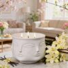 white vanilla soy candle luxury decor