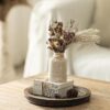 Wooden candle tray for coffee table decoration