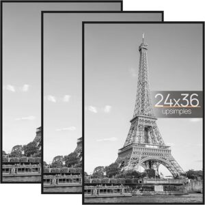 24x36 poster frame black 3 pack wall gallery decor