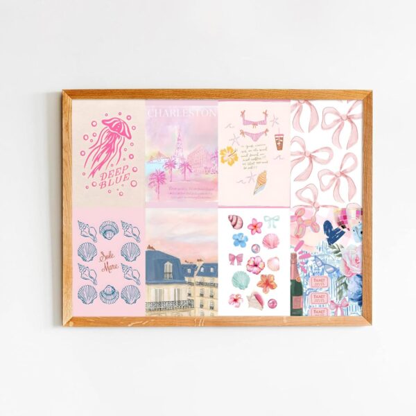 coastal wall art prints aesthetic bedroom collage kit