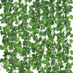 Artificial ivy vine garland used for modern living room wall decor aesthetic