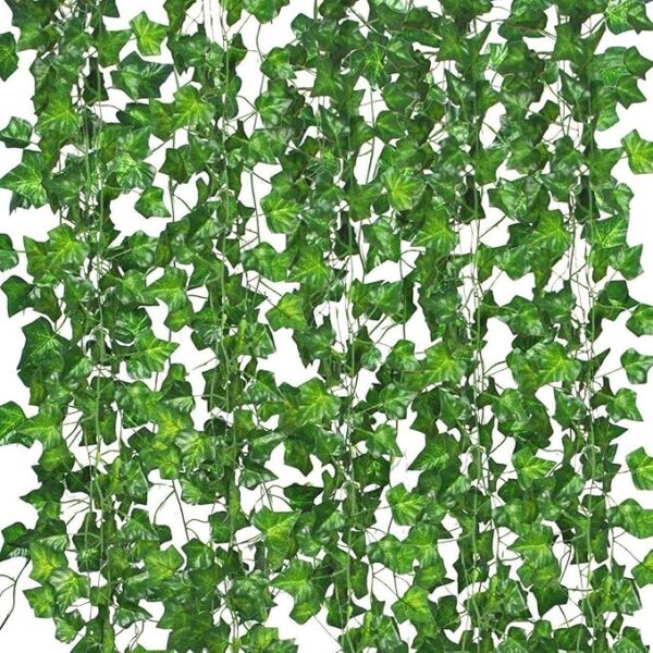 Artificial ivy vine garland used for modern living room wall decor aesthetic