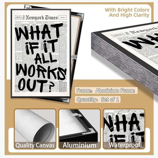 minimalist black and white typography poster decor