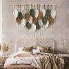boho macrame wall hanging for aesthetic living room decor