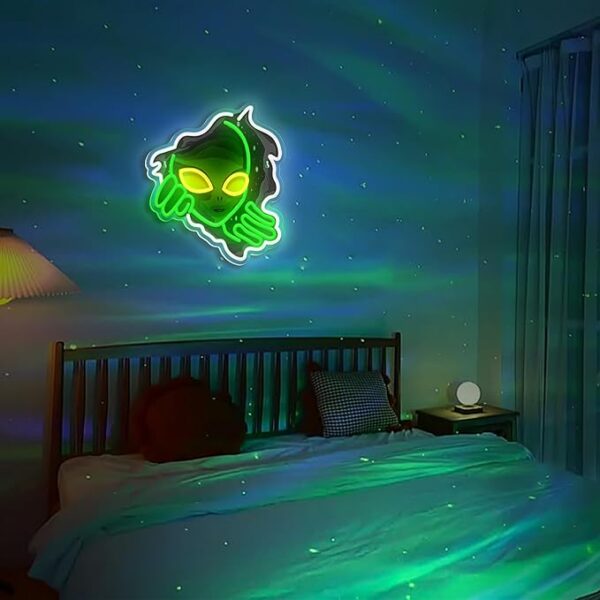 cool alien neon light for party room and bar decor