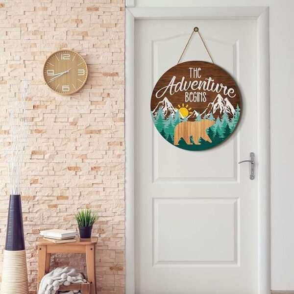 forest theme wall decor baby room wooden sign