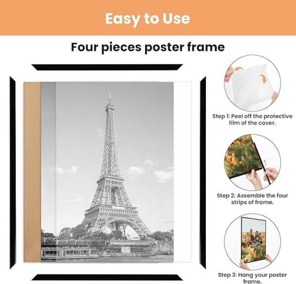 gallery wall poster frames black 3 pack home decor