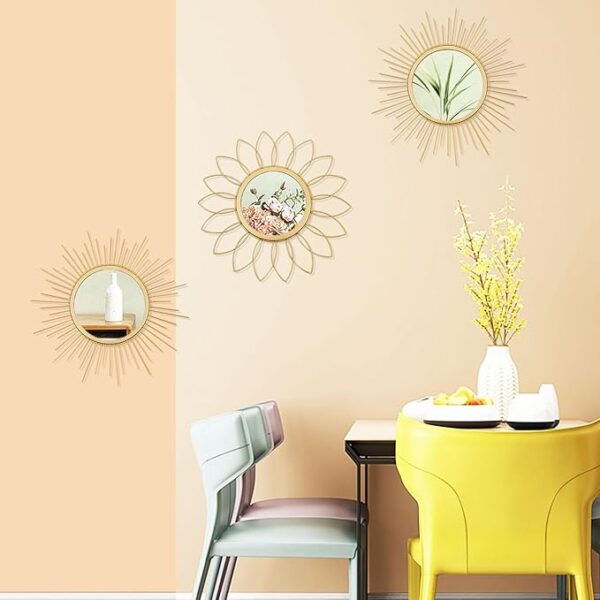 gold hanging mirrors aesthetic decor