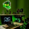 green UFO neon light aesthetic bedroom decoration
