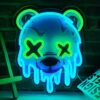 ice bear neon sign LED anime light for gaming room wall