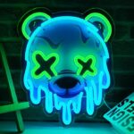 ice bear neon sign LED anime light for gaming room wall