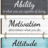 inspirational office wall decor wooden plaques set