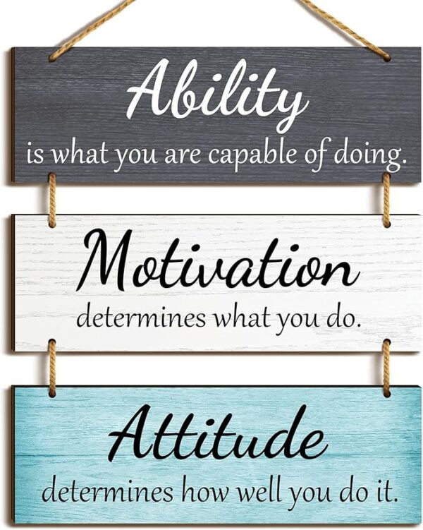 inspirational office wall decor wooden plaques set
