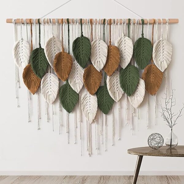 large macrame wall hanging boho woven tapestry for bedroom decor