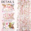 light pink artificial sakura vines decorating bedroom wall