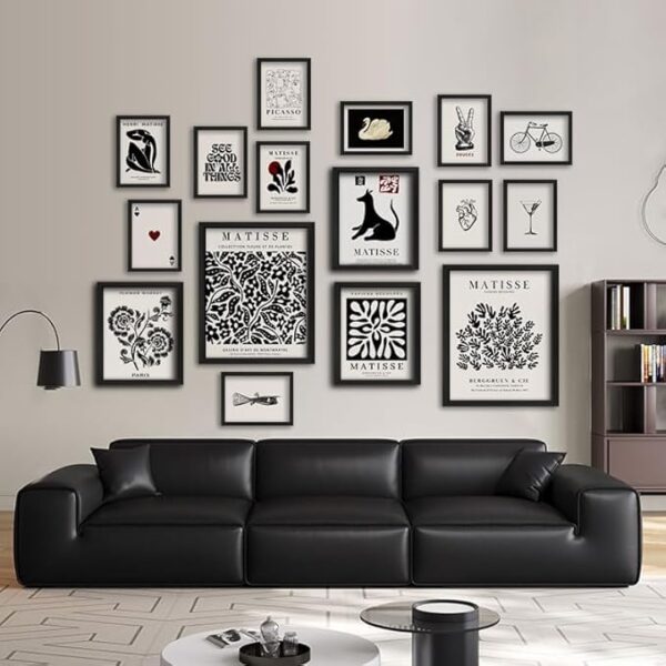 modern black white wall decor