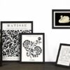 monochrome gallery wall art set