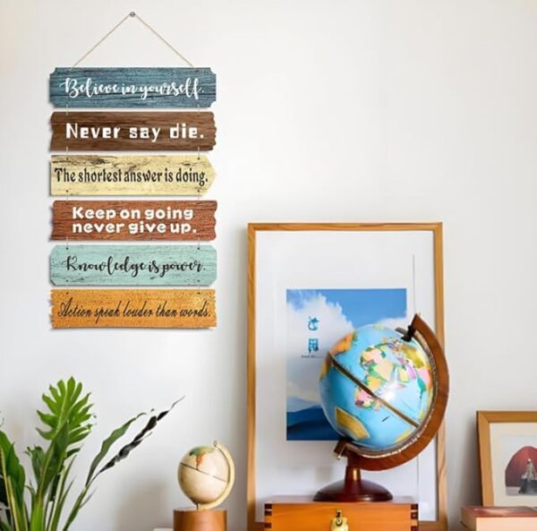 Room Flowy educational inspirational wall sign displayed in bright classroom decor setting
