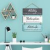 rustic motivational quote signs office wall decoration